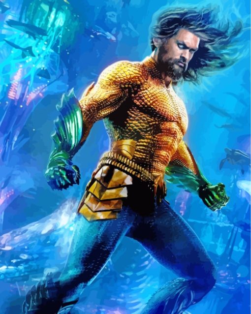 DC Aquaman Hero paint by number