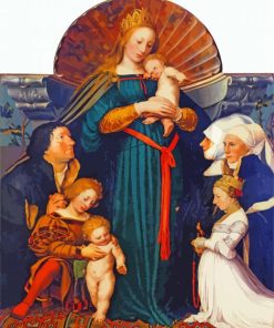 Darmstadt Madonna By Holbein paint by numbers