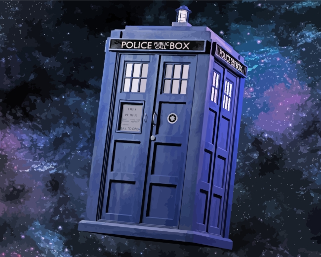 Doctor Who Tardis paint by numbers
