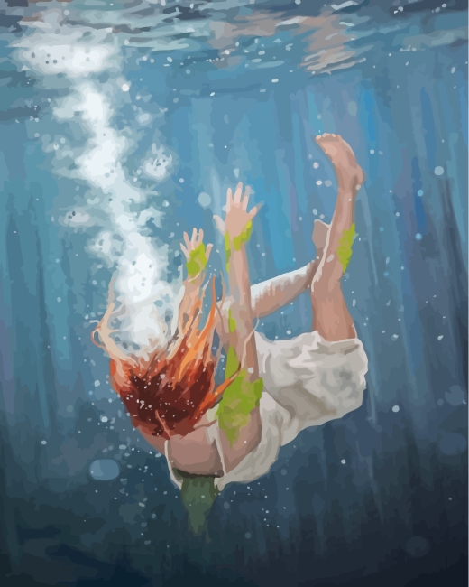 drowning girl