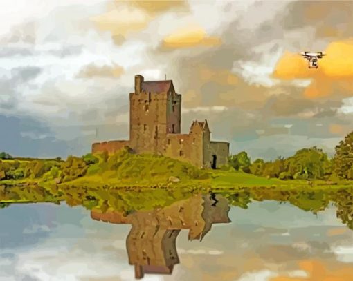 Dunguaire Castle Irealnd paint by numbers