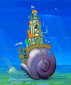 Fantasy Snail Home paint by numbers