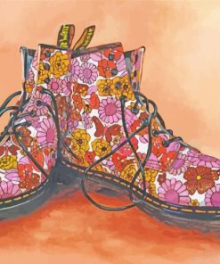 Floral Boots paint by numbers