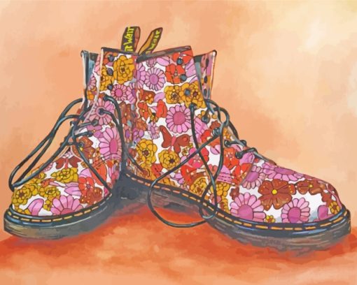 Floral Boots paint by numbers