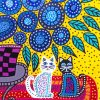 Folk Cats Art paint by numbers