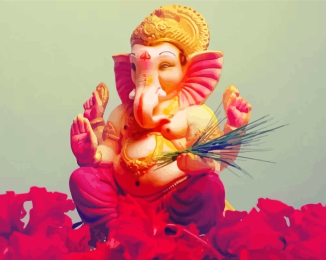 Ganesh Chaturthi Art paint by number