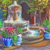 Garden Fountain Art paint by numbers