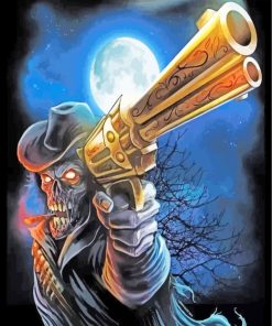 Gunslinger Zombie paint by numbers