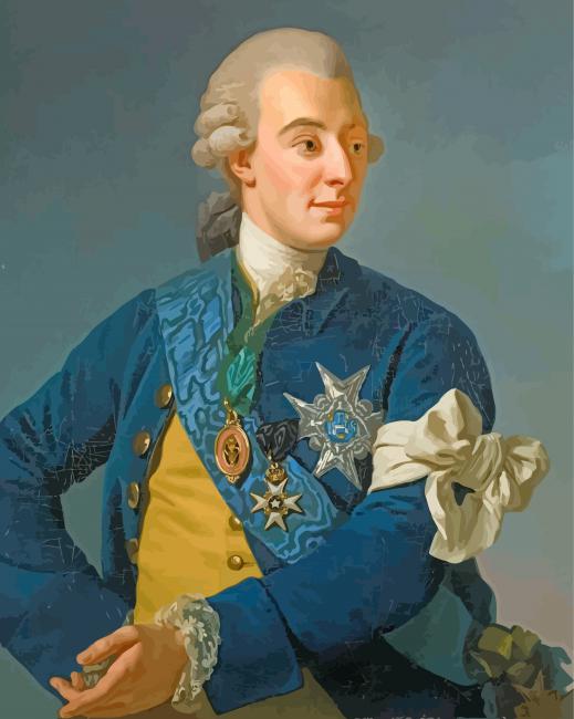 Gustav III paint by numbers