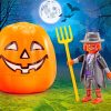Halloween Pumpkin Jack O Lantern paint by numbers