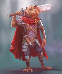Hamster Warrior paint by numbers