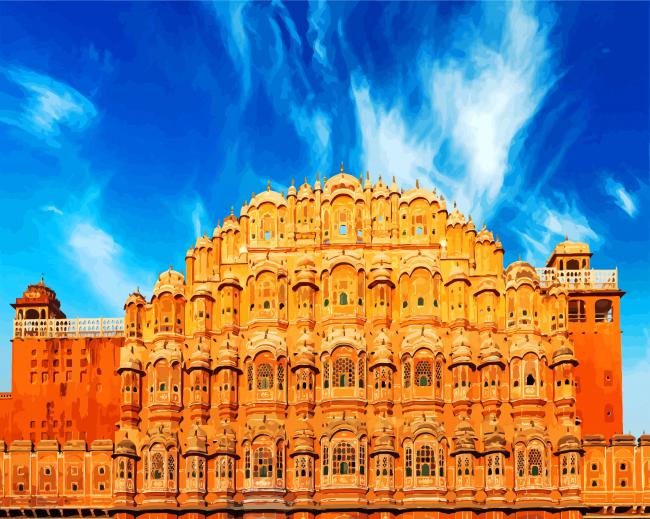 Hawa Mahal paint by numbers