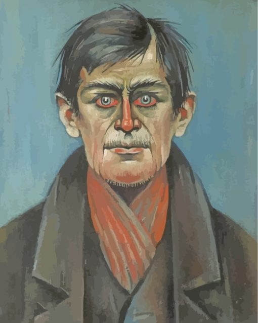 Head Of A Man Lowry Arts paint by numbers