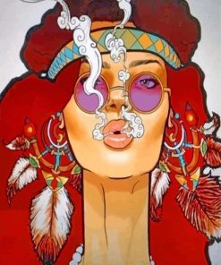 Hippie Girl paint by numbers