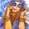 Hippie Lady paint by numbers