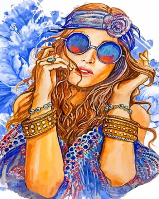 Hippie Lady paint by numbers