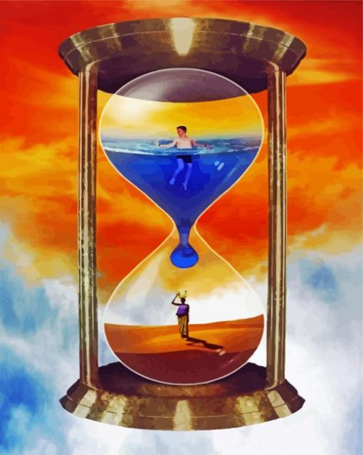 Hourglass Illustration paint by numbers