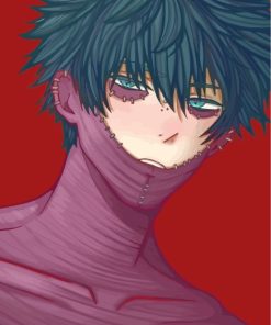 Illustration Dabi Anime Character paint by numbers