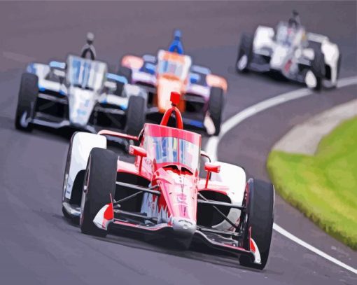 Indy Racing Cars paint by numbers