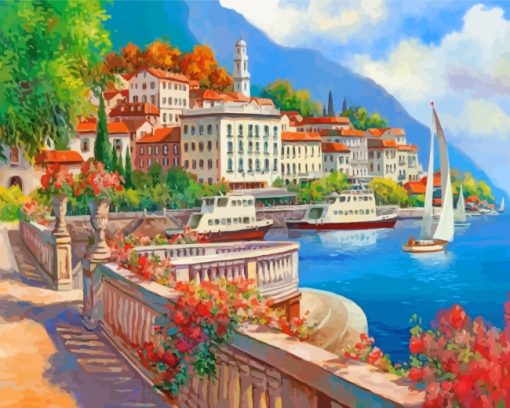 Italy Como Lake Arts paint by numbers paint by number