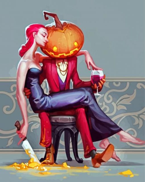 Jack O Lantern and His Lover paint by numbers
