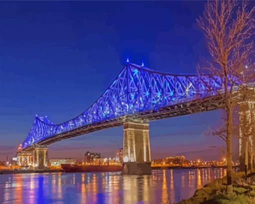 Jacques Cartier Bridge Montreal paint by numbers