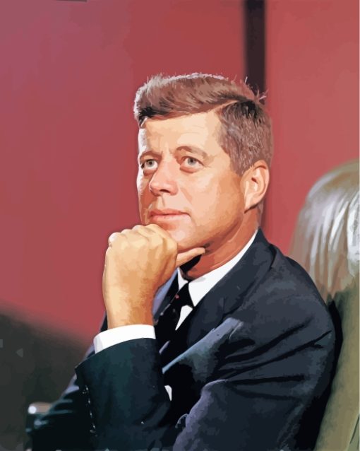 John F Kennedy President paint by numbers
