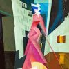 Lady In Mauve Lyonel Feininger paint by numbers