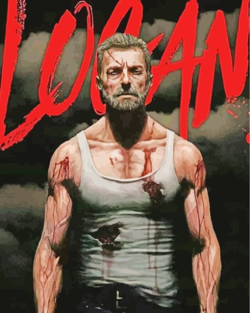Logan Wolverine Art paint by numbers