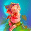 Lord Ganesh Art paint by numbers