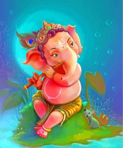 Lord Ganesh Art paint by numbers