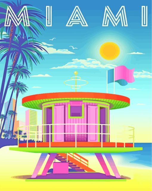 Miami Poster paint by numbers