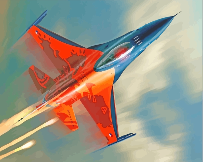 Military Jet Fighter paint by numbers