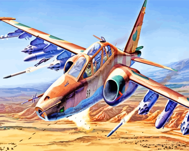 Military Jet paint by numbers