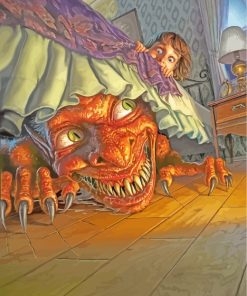 Monster Under Bed paint by numbers