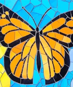 Mosaic Butterfly paint by numbers