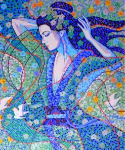 Mosaic Lady Art paint by numbers