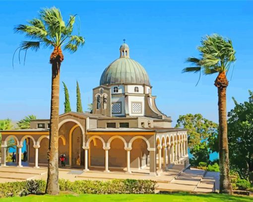 Mount Of Beatitudes Israel paint by numbers