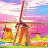 Netherlands Windmills Art paint by numbers