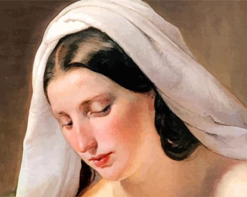 Odalisque Hayez paint by number