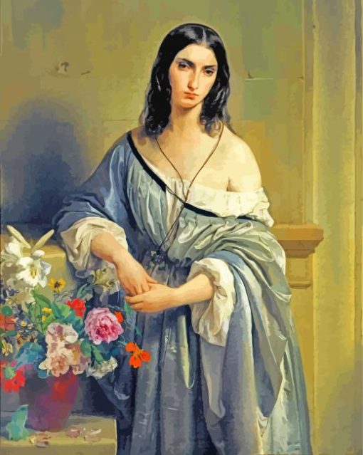 Odalisque Hayez paint by numbers