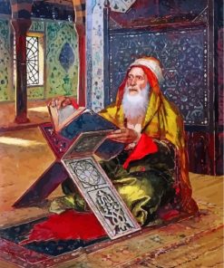 Old Muslim Man paint by numbers