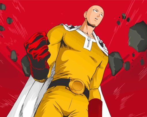 One Punch Man Saitama paint by numbers