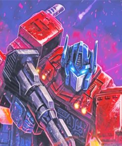 Optimus Prime paint by numbers
