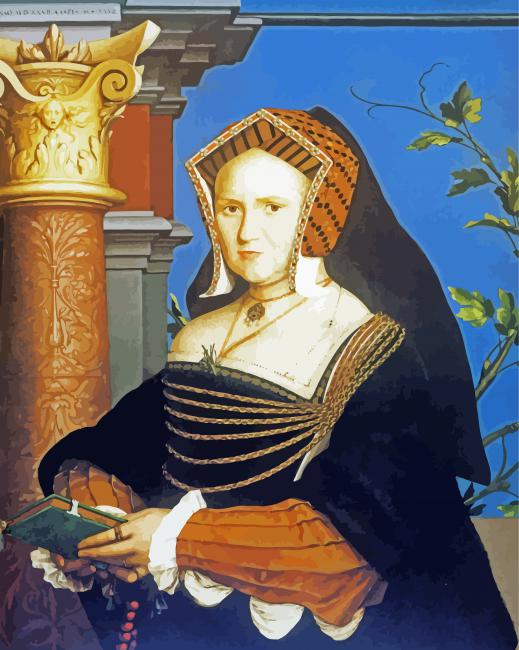 Portrait Of Lady Mary Guildfors By Holbein paint by numbers