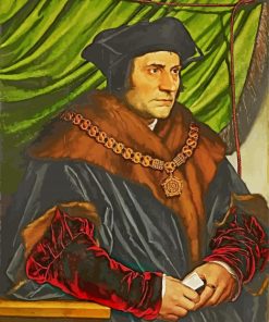 Portrait Of Sir Thomas More By Holbein paint by numbers
