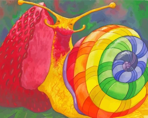 Rainbow Snail paint by numbers