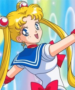 Sailor Moon Anime Girl paint by numbers
