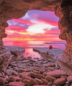 San Diego Sunset Cave paint by numbers