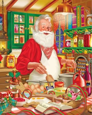 Santa Claus Cooking paint by numbers